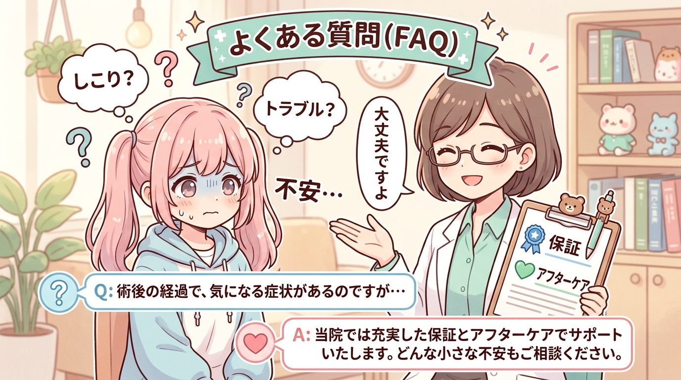 よくある質問(FAQ) しこりやトラブル、保証についての解説